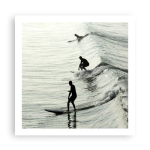 Poster - Gegen die Welle - 60x60 cm