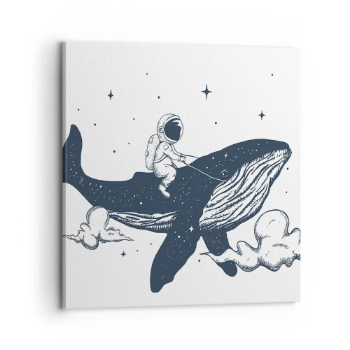 Bild auf Leinwand - Leinwandbild - Weltraumabenteuer - 70x70 cm