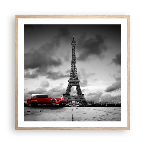 Poster in einem Rahmen aus heller Eiche - Vor nicht allzu langer Zeit in Paris - 60x60 cm