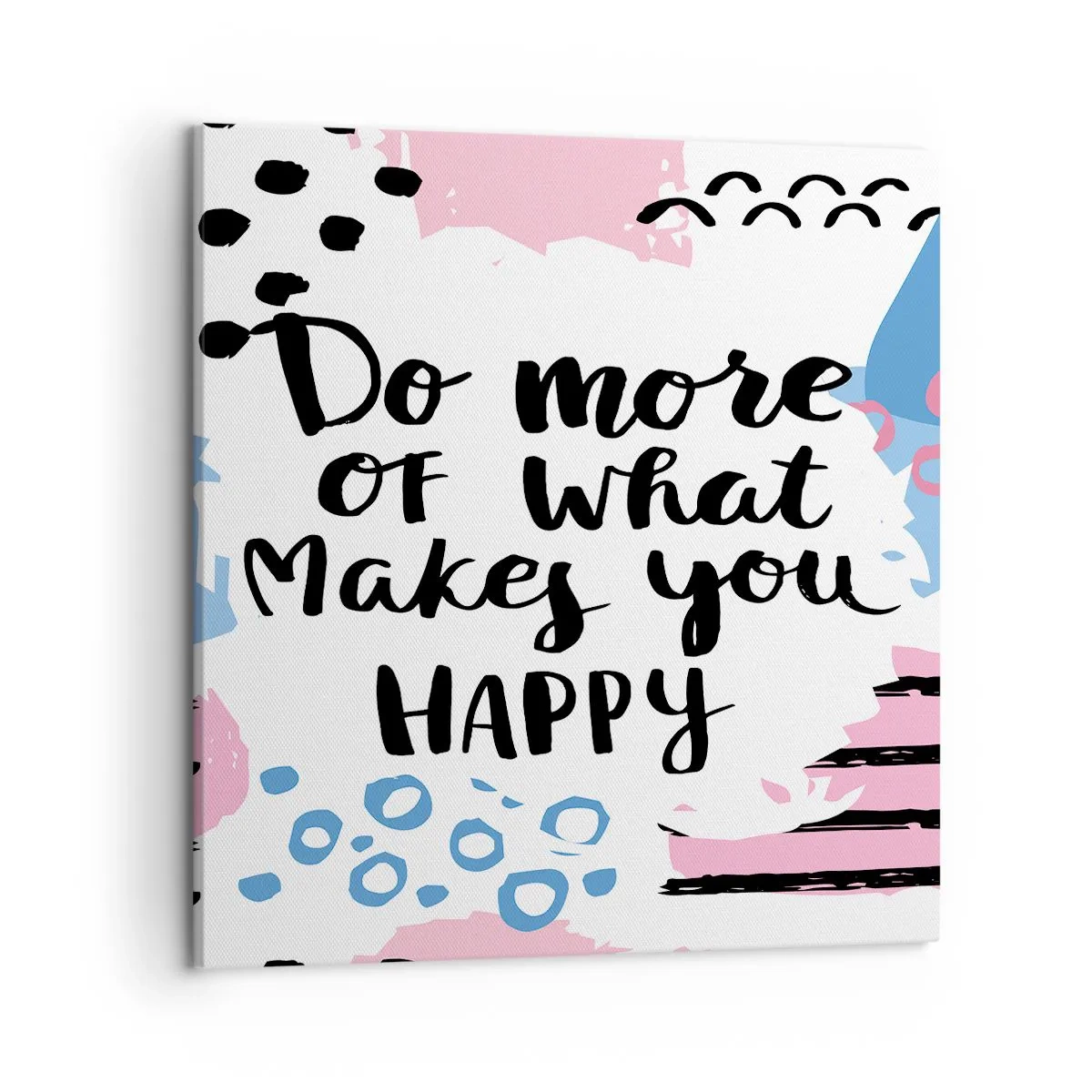 Bild auf Leinwand - Leinwandbild - Wie man glücklich wird - 50x50 cm