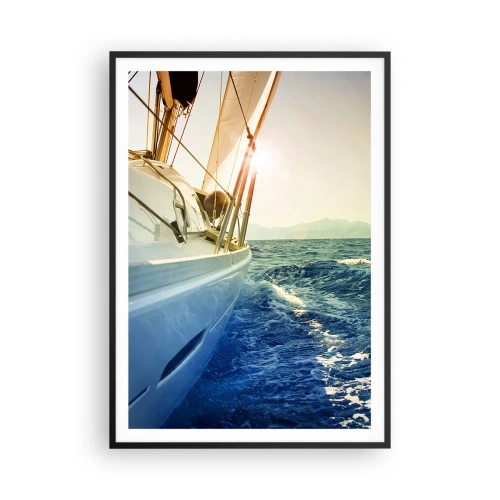 Poster in einem schwarzem Rahmen - Auf ins Abenteuer - 70x100 cm
