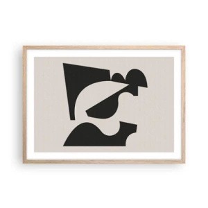 Poster in einem Rahmen aus heller Eiche - Zum Selbstbauen - 70x50 cm