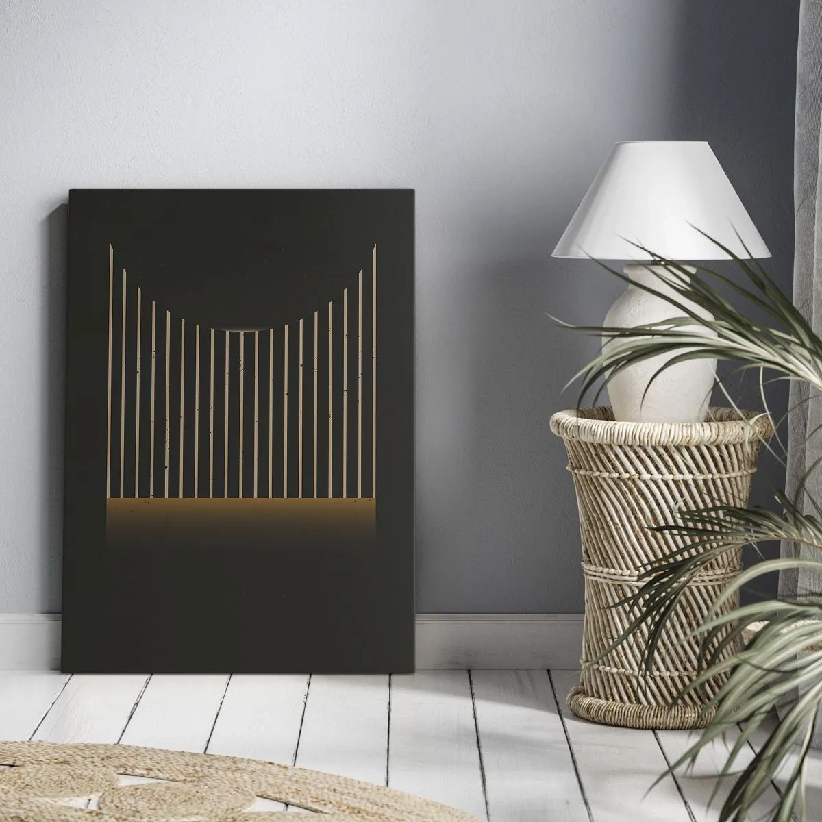 Bild auf Leinwand - Leinwandbild - Die Dunkelheit erkunden - 55x100 cm