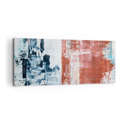 Bild auf Leinwand - Leinwandbild - Fünfzig-Fünfzig abstrakt - 100x40 cm
