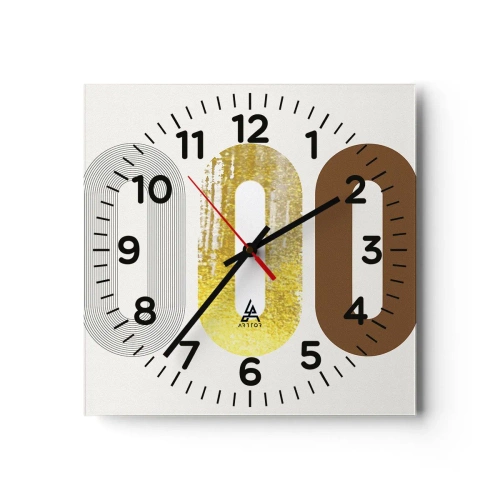Wanduhr - Glasuhr - Oooh! - 40x40 cm