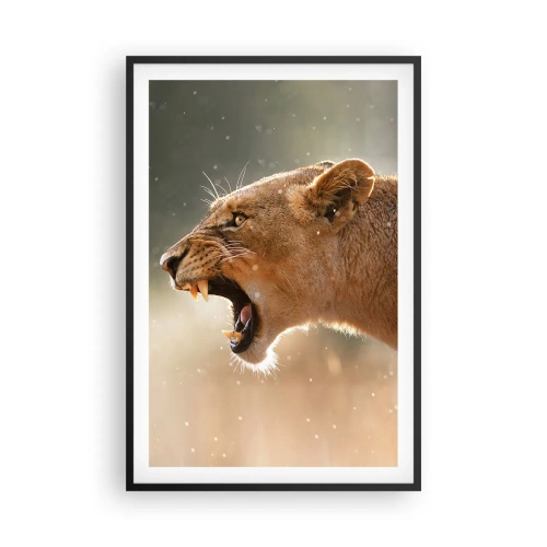 Poster in einem schwarzem Rahmen - Versuch, nicht zuzuhören - 61x91 cm