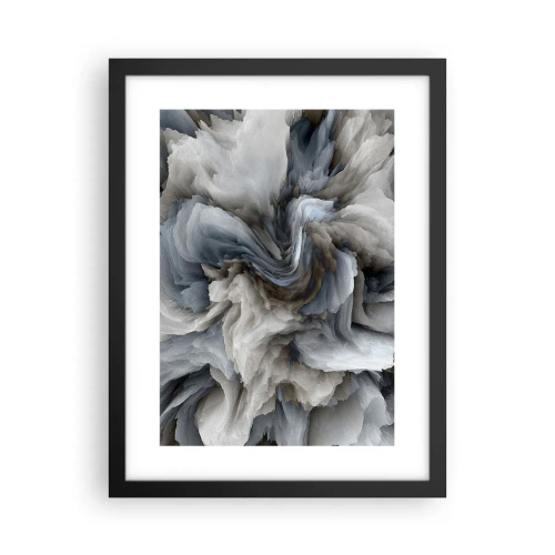 Poster in einem schwarzem Rahmen - Stein und Blume - 30x40 cm