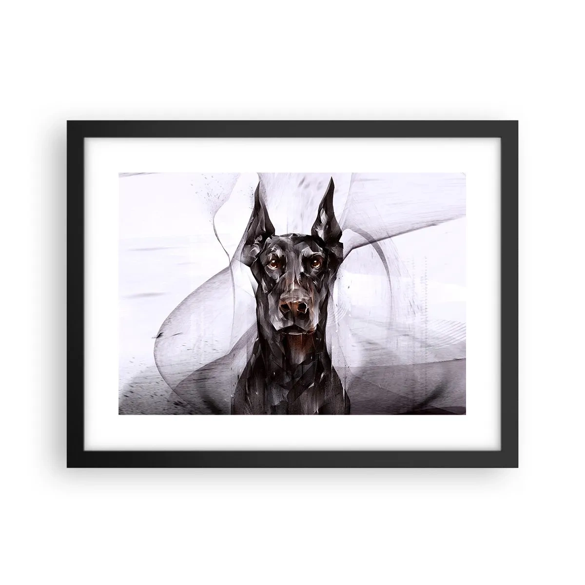 Poster in einem schwarzem Rahmen - Edelgeboren - 40x30 cm