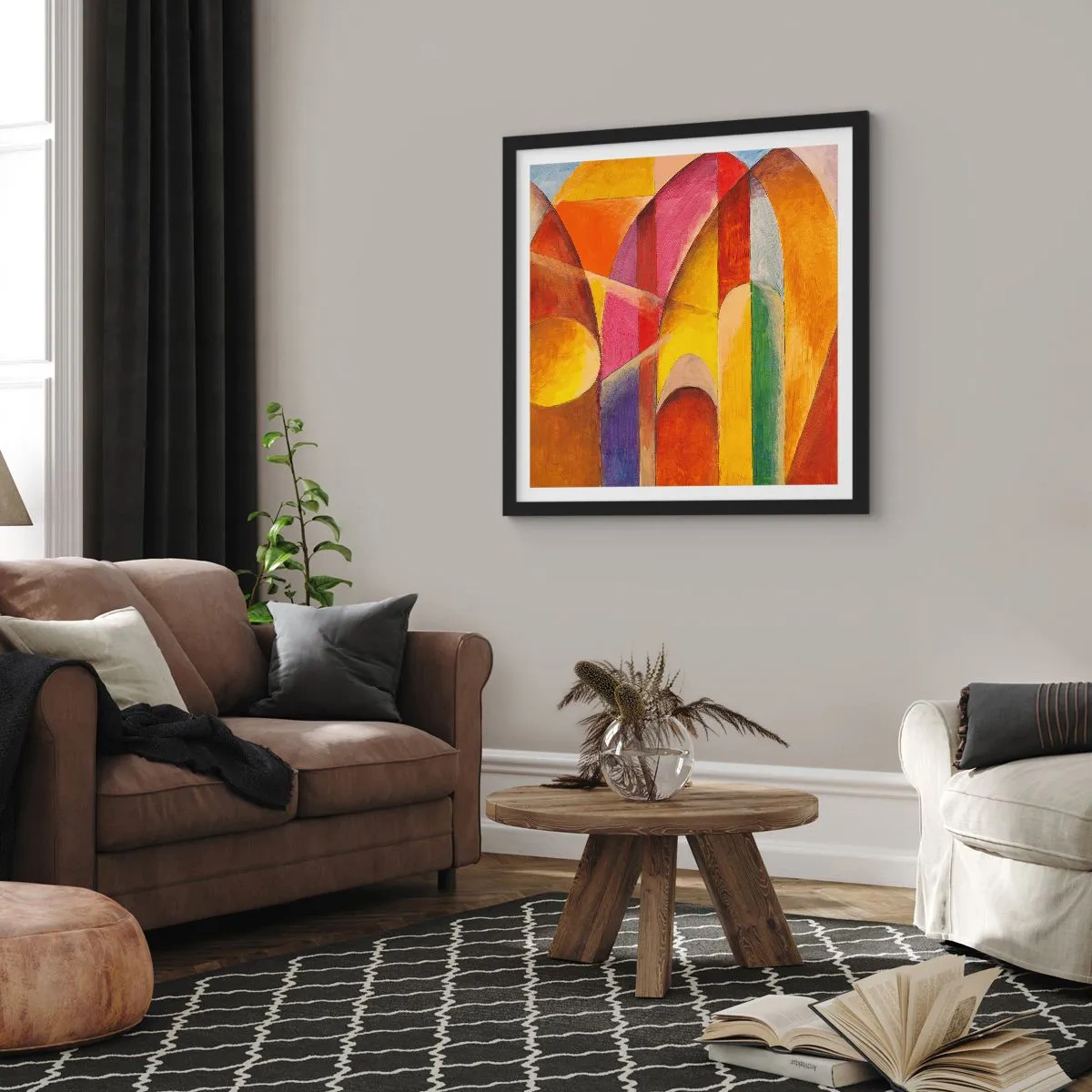 Poster in einem schwarzem Rahmen - Kathedrale der Sonne - 50x50 cm
