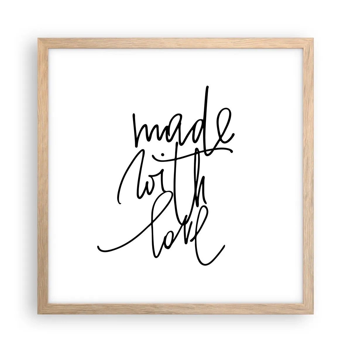 Poster in einem Rahmen aus heller Eiche - Die beste Marke - 40x40 cm