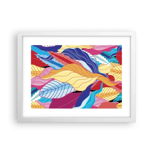 Poster in einem weißen Rahmen - Buntes Durcheinander - 40x30 cm