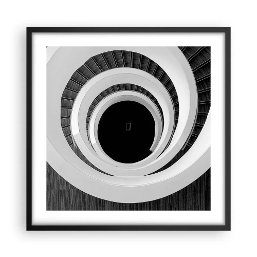 Poster in einem schwarzem Rahmen - Zum Kern der Sache - 50x50 cm