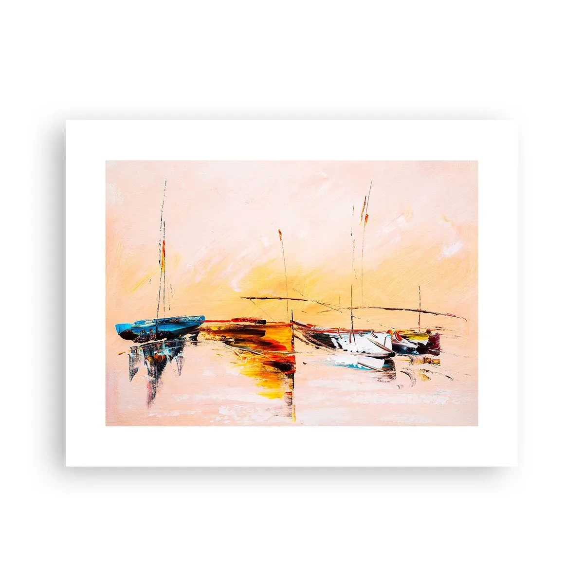 Poster - Abend im Yachthafen - 40x30 cm