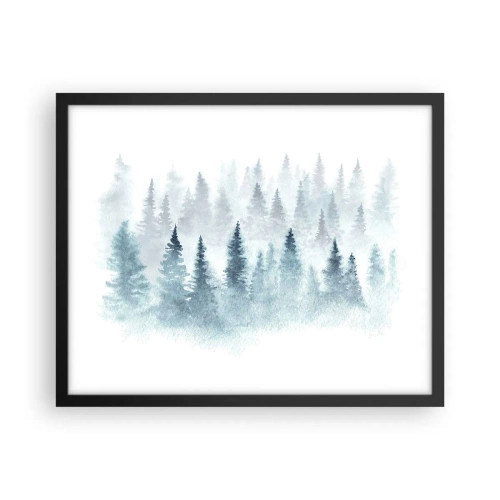 Poster in einem schwarzem Rahmen - In Nebel gehüllt - 50x40 cm