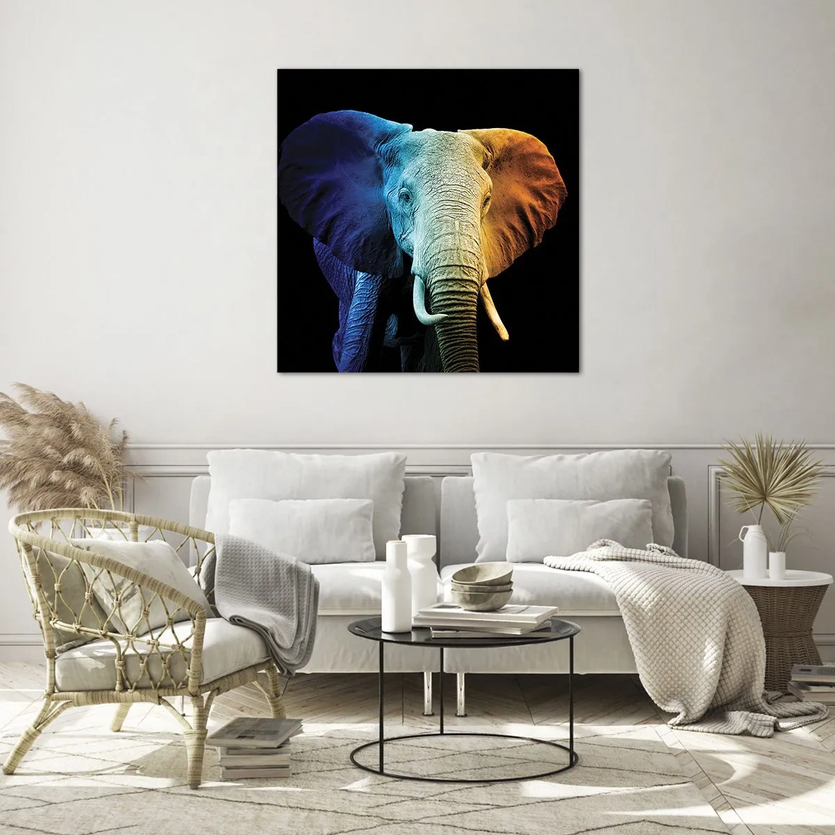 Glasbild - Bild auf glas - Exzentrisch, kein Verrückter - 60x60 cm