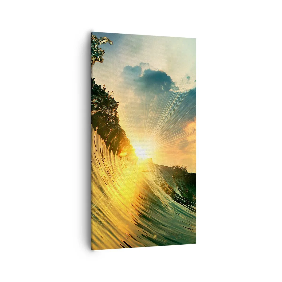 Bild auf Leinwand - Leinwandbild - Surfer, wo bist du? - 65x120 cm