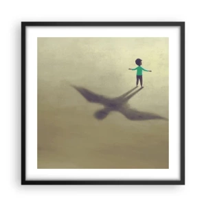 Poster in einem schwarzem Rahmen - Der Held der Zukunft - 50x50 cm