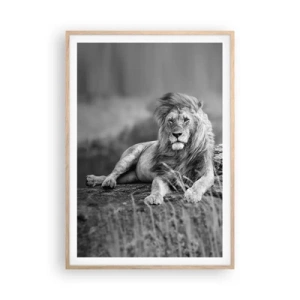 Poster in einem Rahmen aus heller Eiche - Königliche Siesta - 70x100 cm