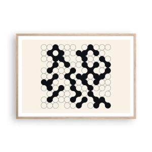 Poster in einem Rahmen aus heller Eiche - Chinesisches Spiel – Variation - 100x70 cm