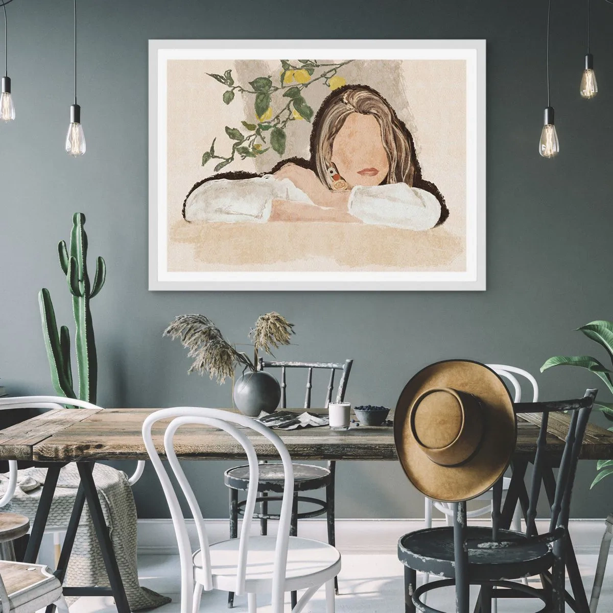 Poster in einem weißen Rahmen - Südländische Schönheit - 100x70 cm