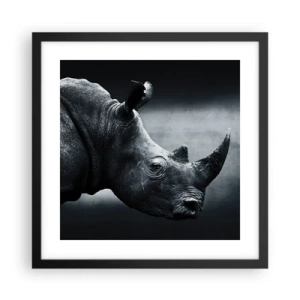 Poster in einem schwarzem Rahmen - Richtiges Profil - 40x40 cm