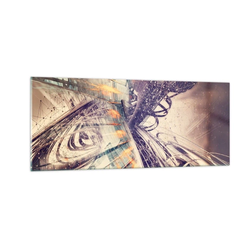 Glasbild - Bild auf glas - In großer Eile - 100x40 cm