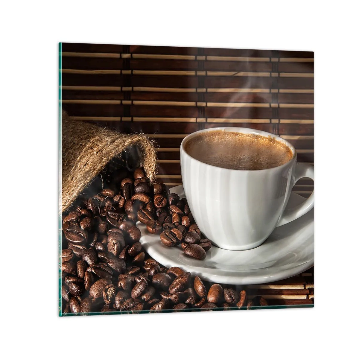 Glasbild - Bild auf glas - Die Schwärze von Kohle, die Klarheit von Bernstein - 30x30 cm