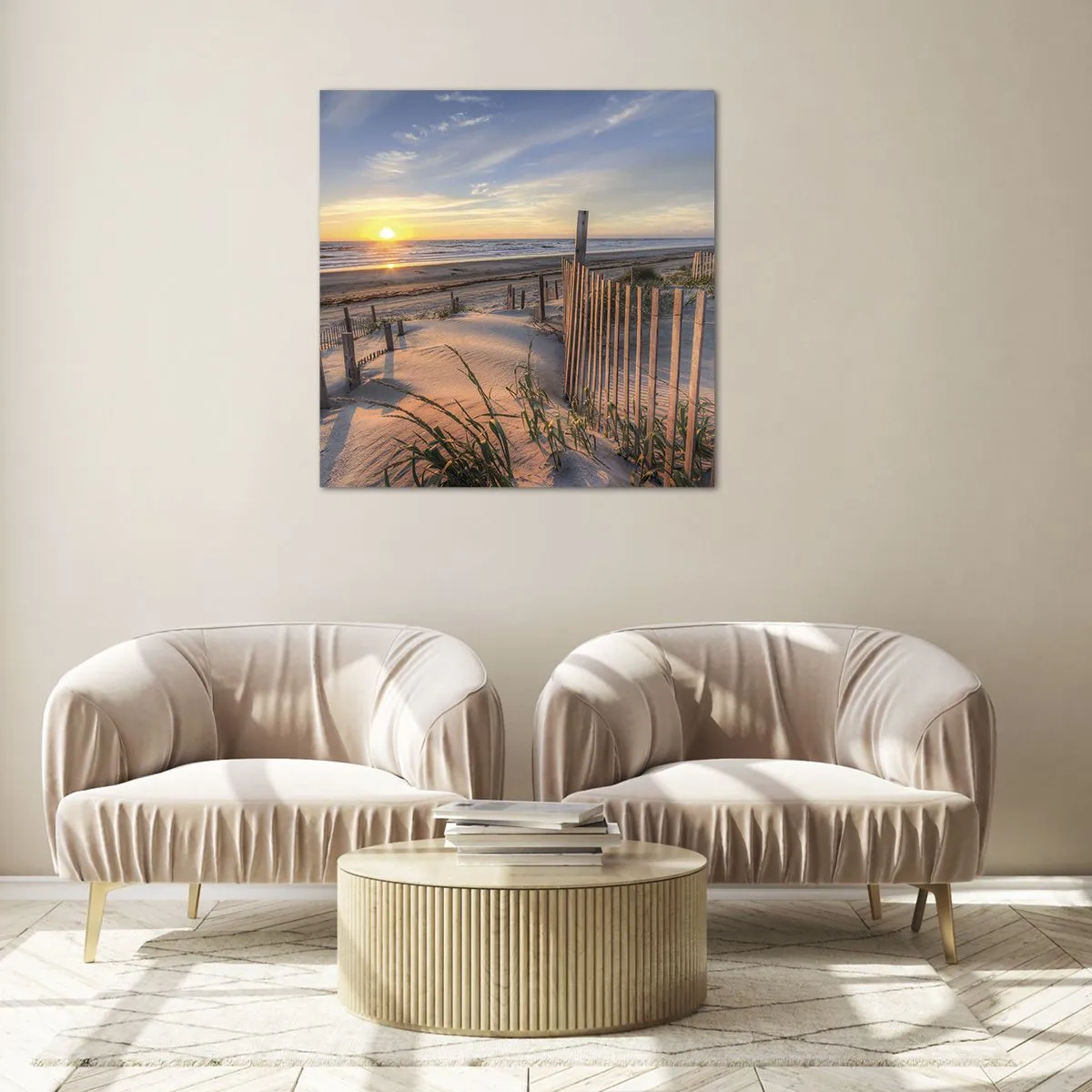 Glasbild - Bild auf glas - Schein und Schatten des Windes - 70x70 cm