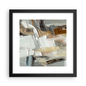 Poster in einem schwarzem Rahmen - Bunte Schichten - 30x30 cm