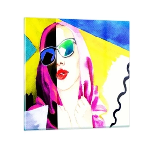 Glasbild - Bild auf glas - Ich bin nicht weiß und ich bin nicht schwarz - 40x40 cm