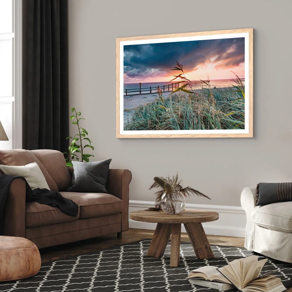 Poster in einem Rahmen aus heller Eiche - Es vergeht nicht mit dem Wind - 40x30 cm