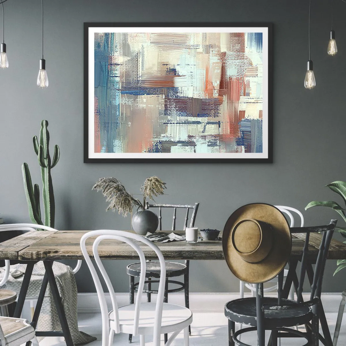 Poster in einem schwarzem Rahmen - Zum Licht kommen - 91x61 cm