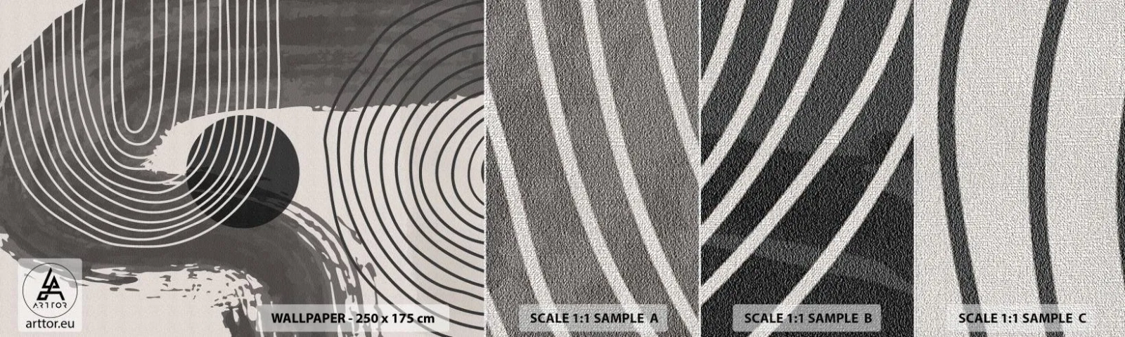 Fototapeten Muster Premium Canvas - Oval gewinnt - Abstraktion, Minimalismus, Stück - 100x30 cm