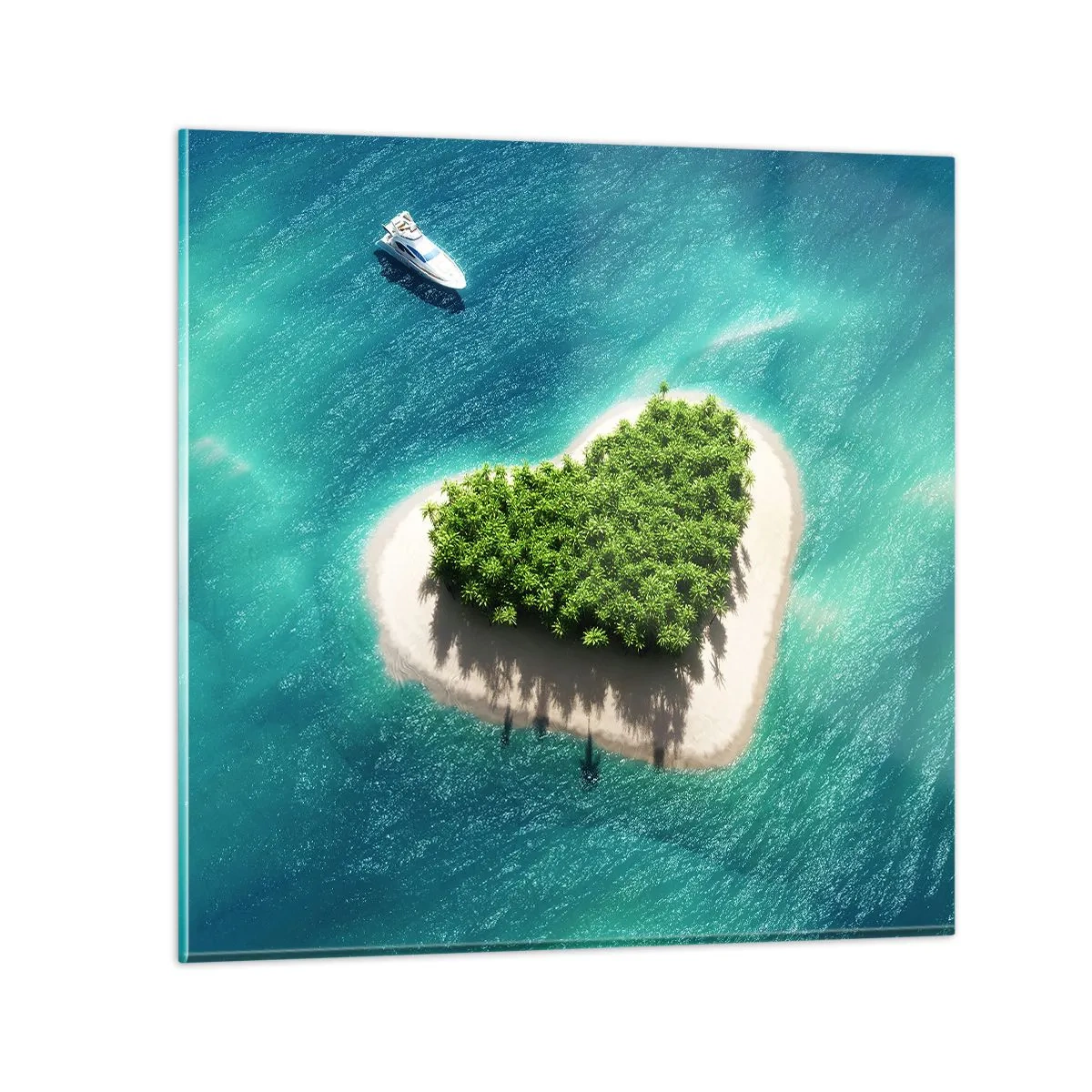 Glasbild - Bild auf glas - ich liebe Sommer - 50x50 cm