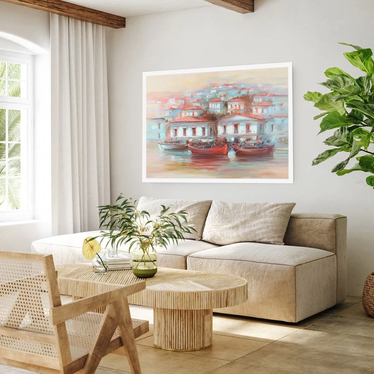 Poster - Glückliche Stadt - 40x30 cm