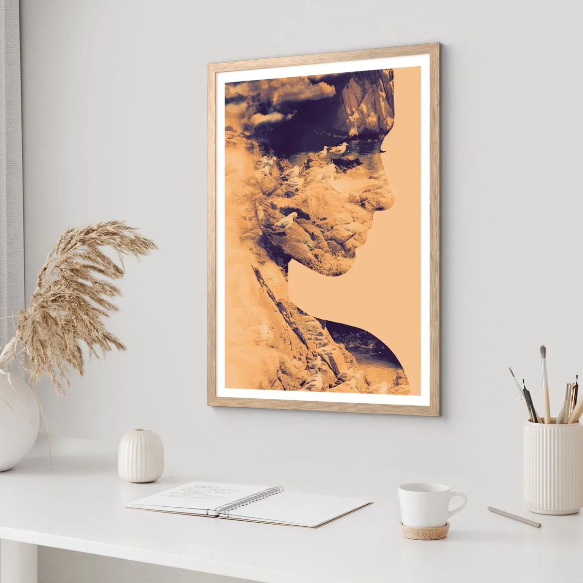 Poster in einem Rahmen aus heller Eiche - Von Natur aus schön - 70x100 cm