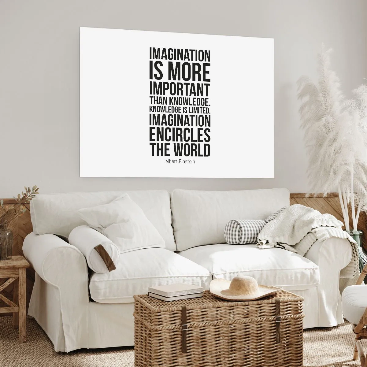 Poster - Einstein über die Kraft der Vorstellungskraft - 40x30 cm