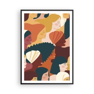 Poster in einem schwarzem Rahmen - Nur Weiblichkeit - 70x100 cm