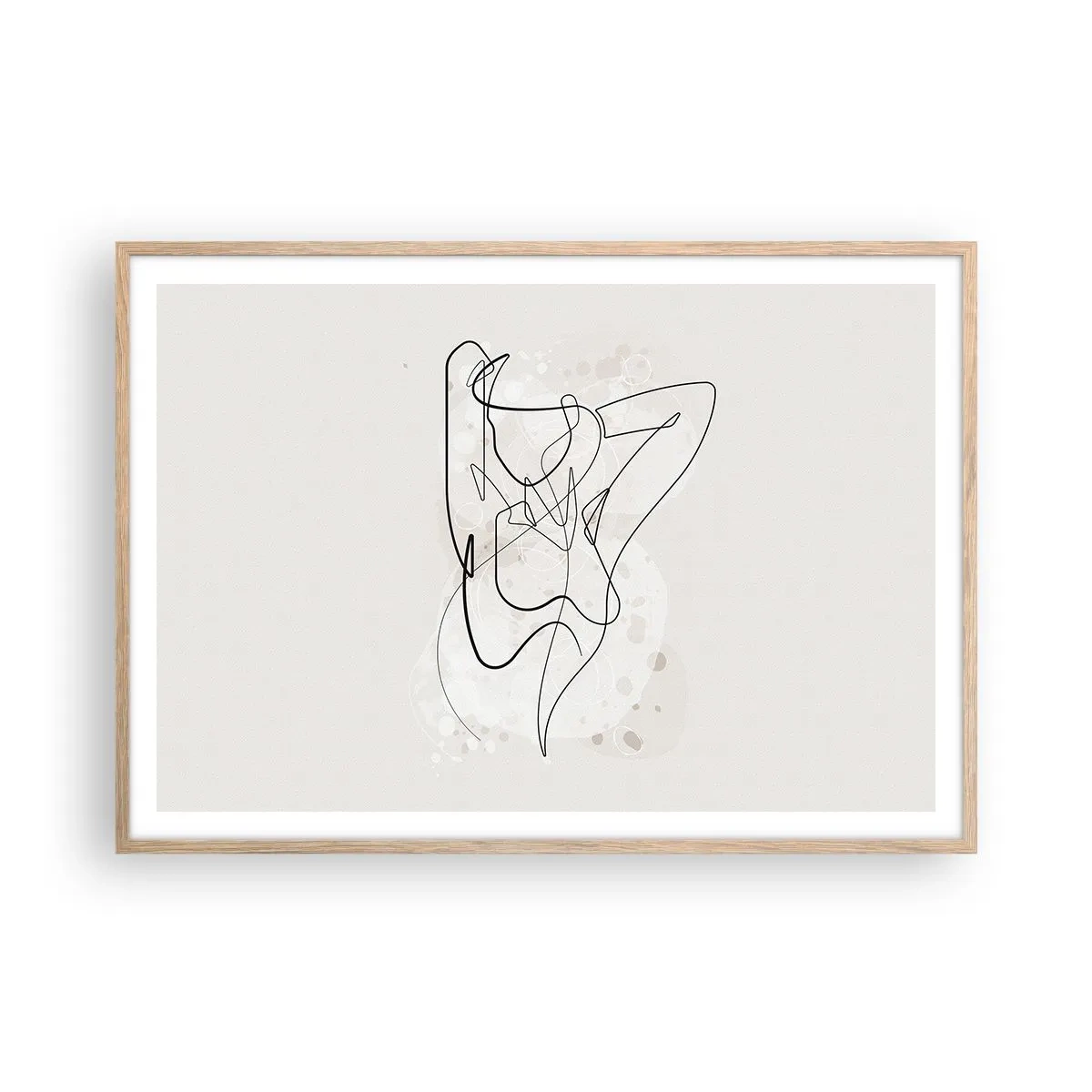 Poster in einem Rahmen aus heller Eiche - Die Kunst der Verführung - 100x70 cm