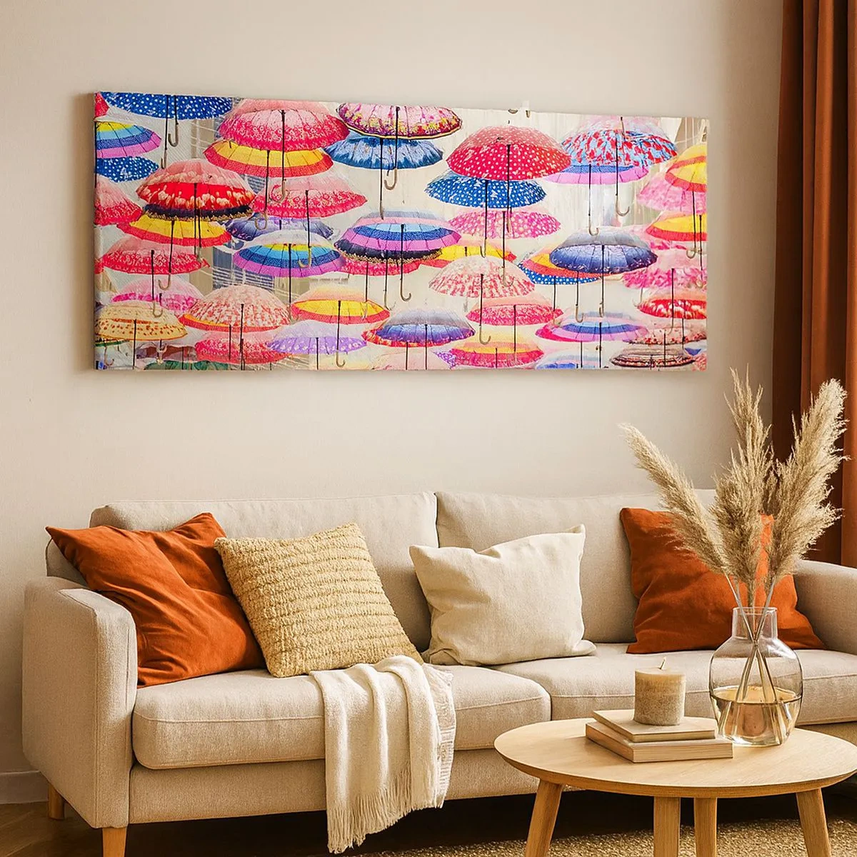 Bild auf Leinwand - Leinwandbild - Stadtwiese - 100x40 cm