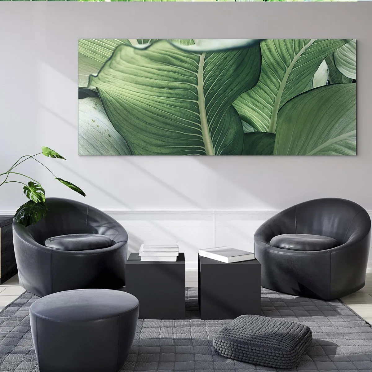 Glasbild - Bild auf glas - Intensiv grünes Leben - 100x40 cm