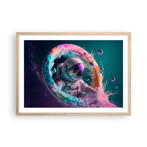 Poster in einem Rahmen aus heller Eiche - Sternentor - 70x50 cm