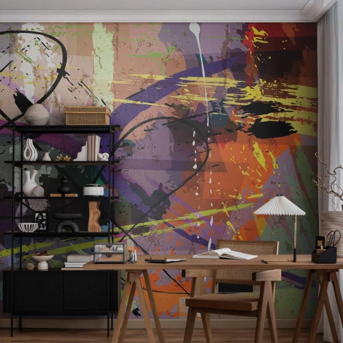 Fototapete Premium Sand - Du kannst geradeaus oder umhergehen - Abstraktion, Stück, Modernes Muster - 500x350 cm
