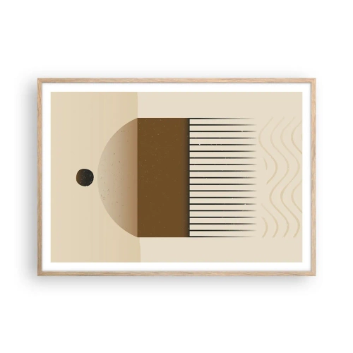 Poster in einem Rahmen aus heller Eiche - Verschiedene Staaten - 100x70 cm