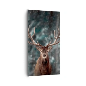 Bild auf Leinwand - Leinwandbild - Gekrönter König des Waldes - 65x120 cm