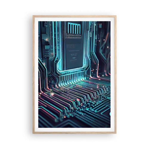 Poster in einem Rahmen aus heller Eiche - Ich denke nur… - 70x100 cm