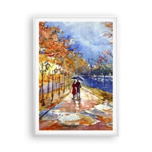 Poster in einem weißen Rahmen - Gemeinsam bis an die Grenze der Zeit - 70x100 cm