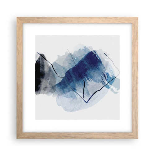 Poster in einem Rahmen aus heller Eiche - Eisberg - 30x30 cm