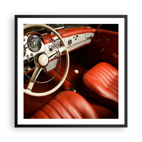 Poster in einem schwarzem Rahmen - Luxus im Vintagestil - 60x60 cm