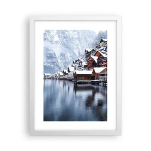Poster in einem weißen Rahmen - In winterlicher Dekoration - 30x40 cm